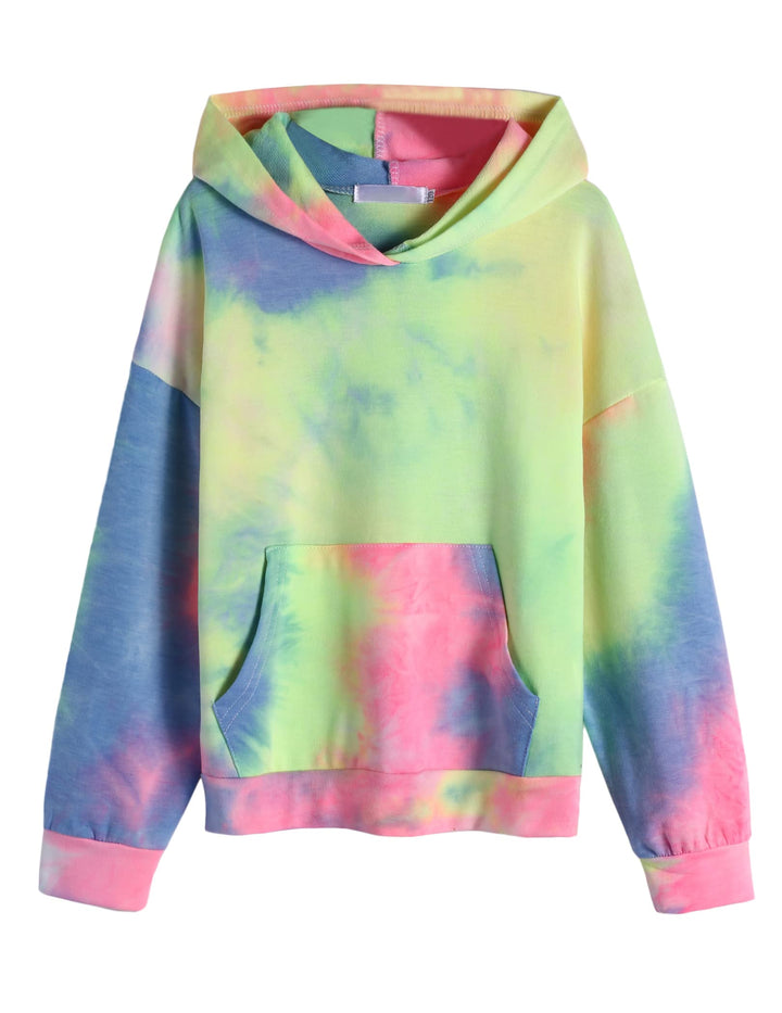 Arshiner Mädchen Hoodie Batik Kinder Pullover Freizeit Mode Sweatshirt mit Kapuze Herbst Winter Lang