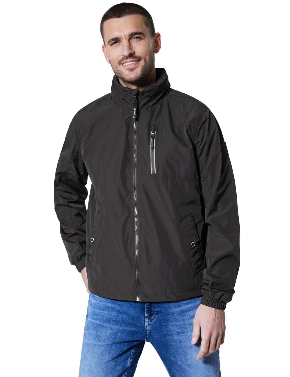 Street One MEN Herren Windbreaker XL Limousine Black, XL Limousine Black