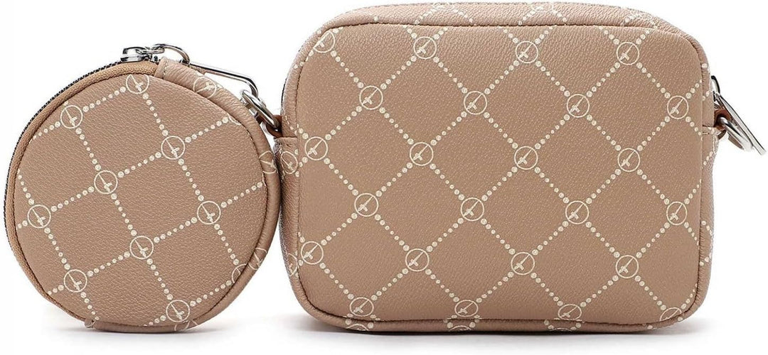 Tamaris Umhängetasche TAS Anastasia 31172 Damen Handtaschen Print Einheitsgrösse Sand/Cognac 427, Ei