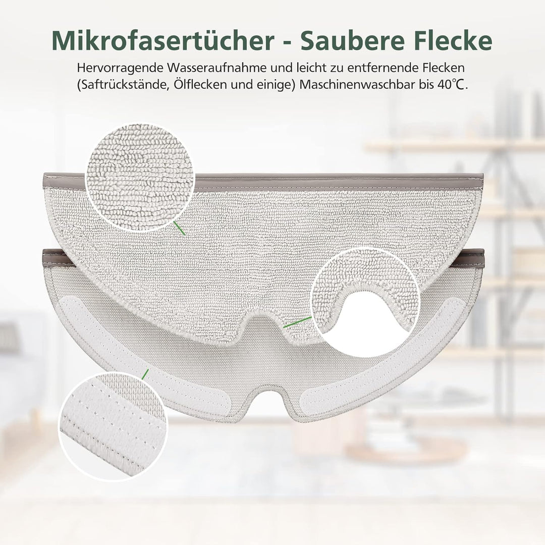 Q7 MAX Ersatzzubehör Kompatibel mit Roborock Q7/ Q7+/Q7 MAX/ Q7 MAX + Staubsauger, 1 Hauptbürste, 4
