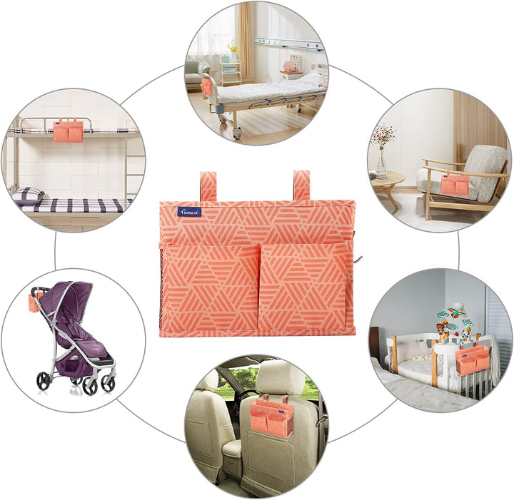 Surblue Bedside Caddy Hängebett Organizer Aufbewahrungstasche Tasche für Etagen-und Krankenhausbette