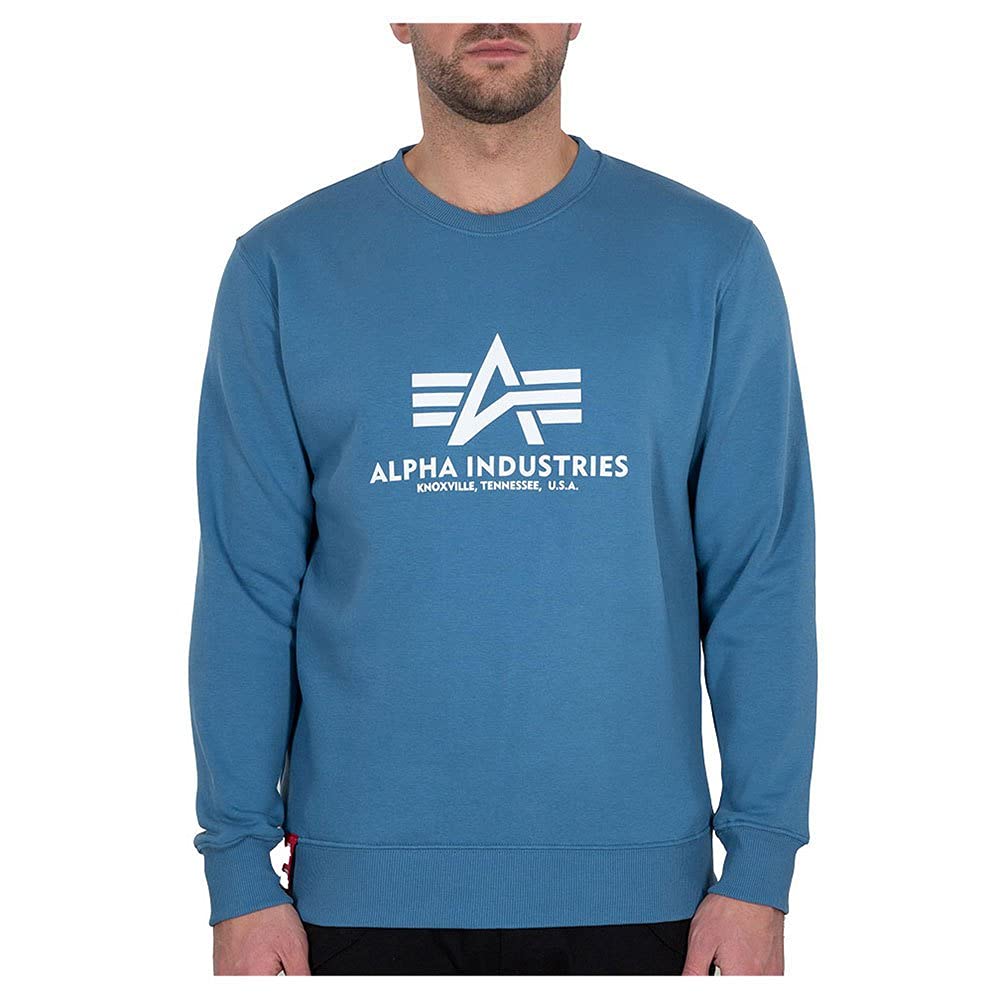 Alpha Industries Herren Basic Sweater Sweatshirt für Herren Sweatshirt (1er Pack) XS Airforce Blue,