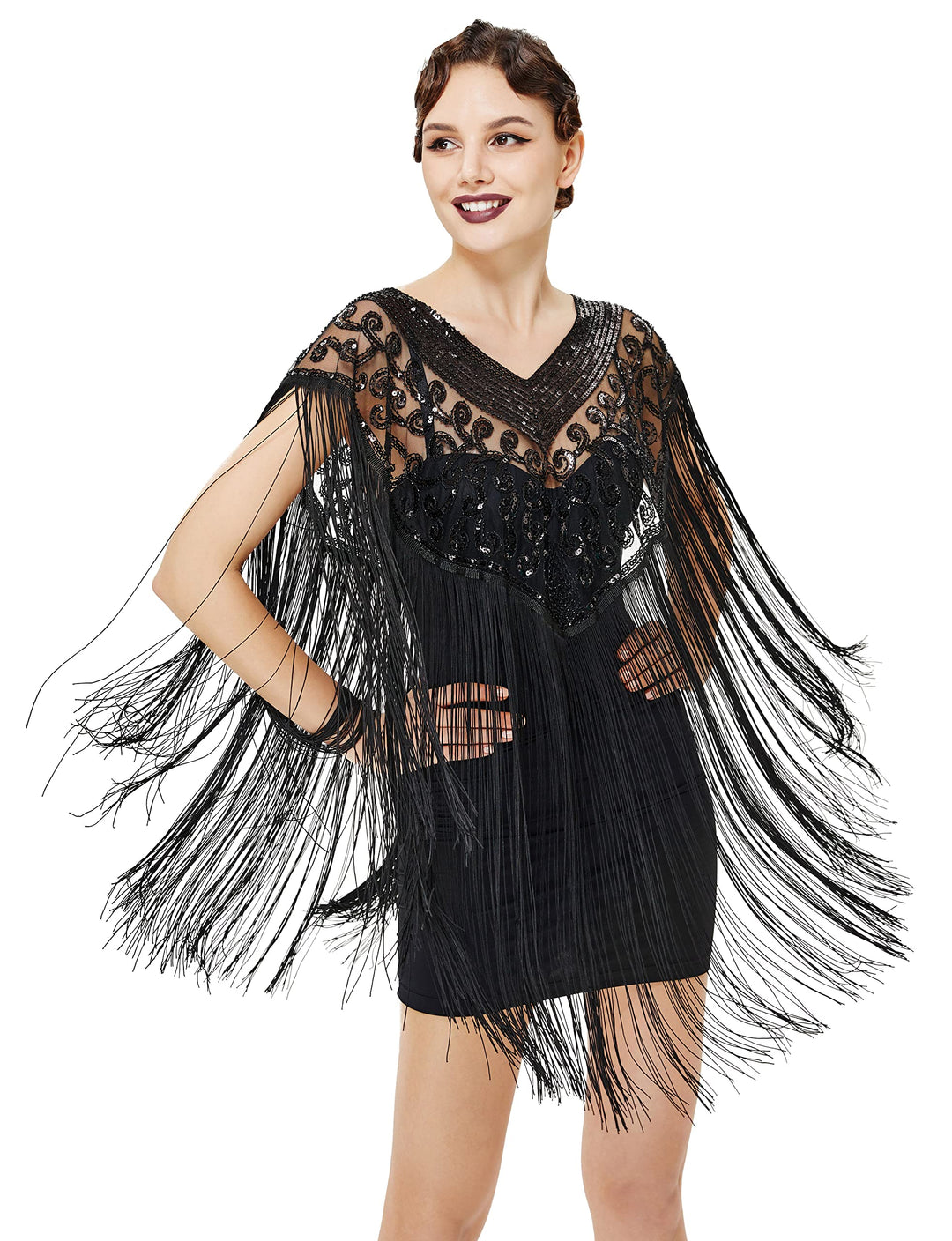 BABEYOND 1920s Retro Schal Damen Umschlagtücher für Abendkleid Hochzeit Party Braut Schal Gatsby Kos