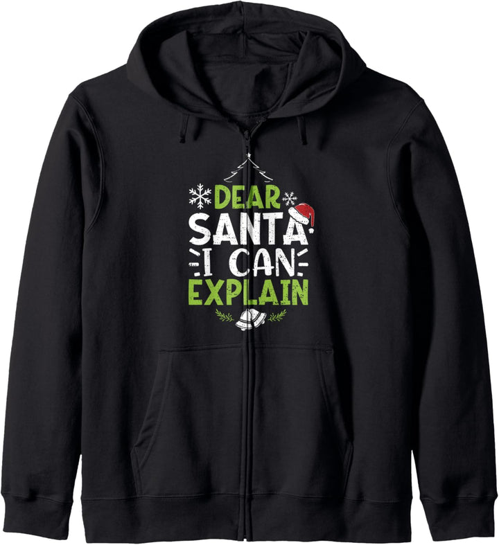 Funny Brav: Dear Santa I Can Explain - Weihnachten Kapuzenjacke