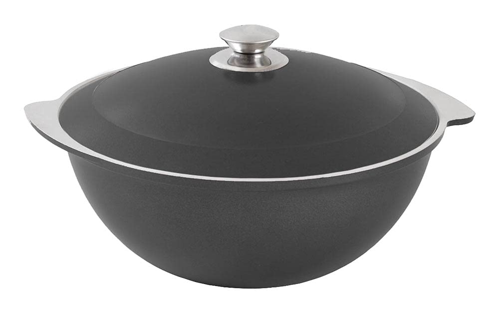 Kazan - Kasan - Schmortopf - Kochtopf - Asia WOK mit dicken Wänden / 4,5 Liter/Aluguss/Dekorative Au