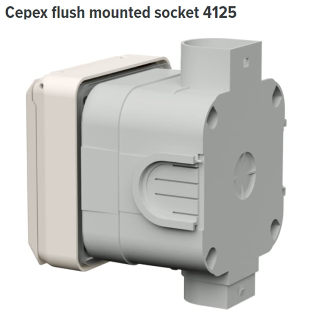 Mennekes 101100357 Basen in System cepex-th, Steckdosen CEE, 400 V, 50–60 Hz, 16 A, 5-polig, IP 44,