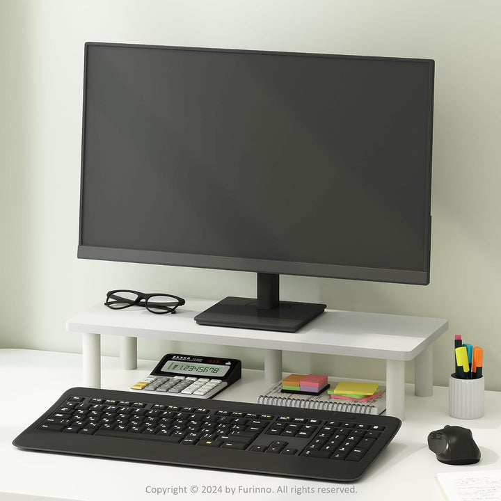 Furinno Turn-N-Tube Monitorständer, Weiss/Weiss, Weiss/Weiss
