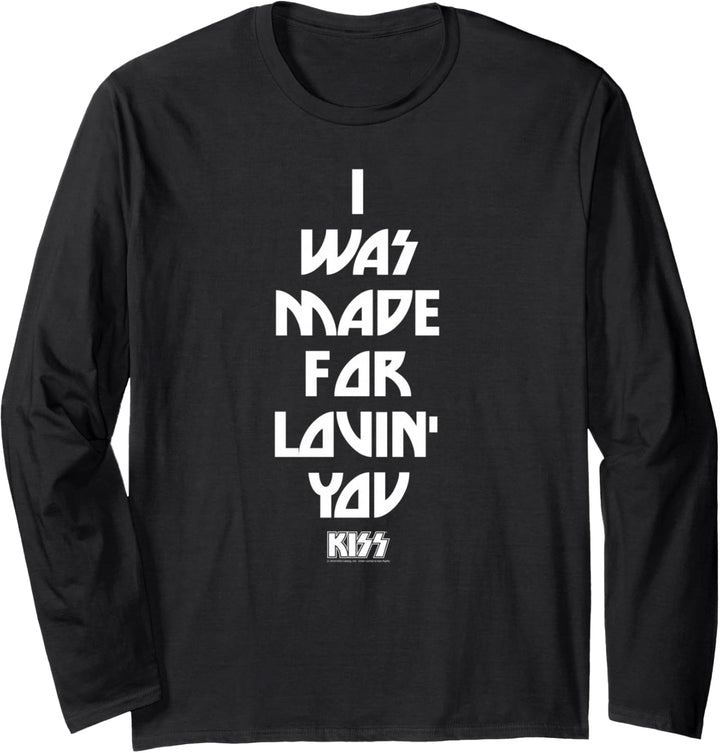 Kiss – I Was Made For Lovin' You Lyric Langarmshirt