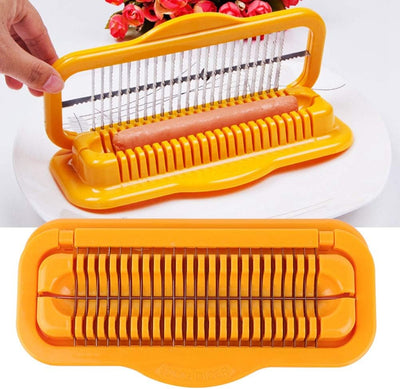 Currywurstschneider Hot Dog Cutter bananenschneider Manuelle Schnelle Slicer Edelstahl Multifunktion