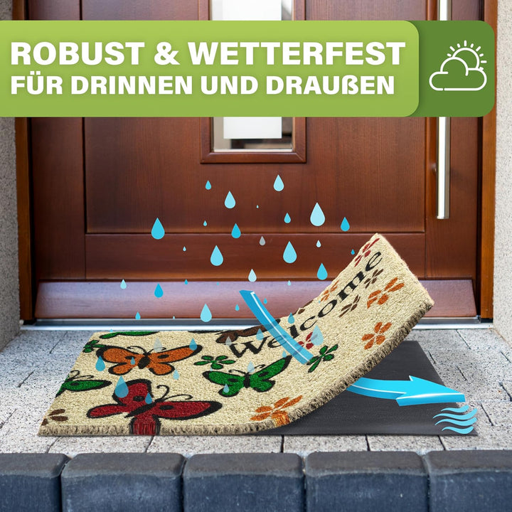 Fussmatte Kokos [Wetterfest] - extrem robust - Fussabtreter aussen - die Kokosmatte Fussmatte aussen