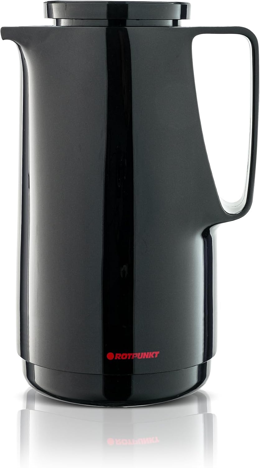 ROTPUNKT Isolierkanne 1 Liter mit Glaseinsatz – Thermokanne & Warmhaltekanne für Kaffee und Tee - Ma