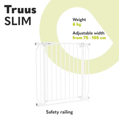 LIONELO Truus Slim Treppenschutzgitter, Ohne Bohren, Türschutzgitter, Baby Türgitter zum Klemmen, Me