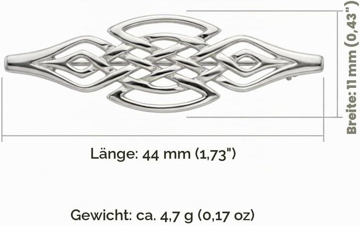 Silberne keltische Brosche