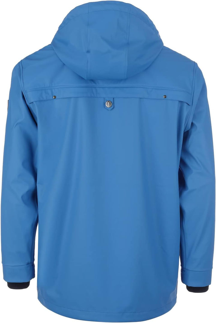 Dry Fashion Herren PU-Parka Lübeck - Regenjacke Herren Wasserdicht Winddicht Reissverschluss Outdoor