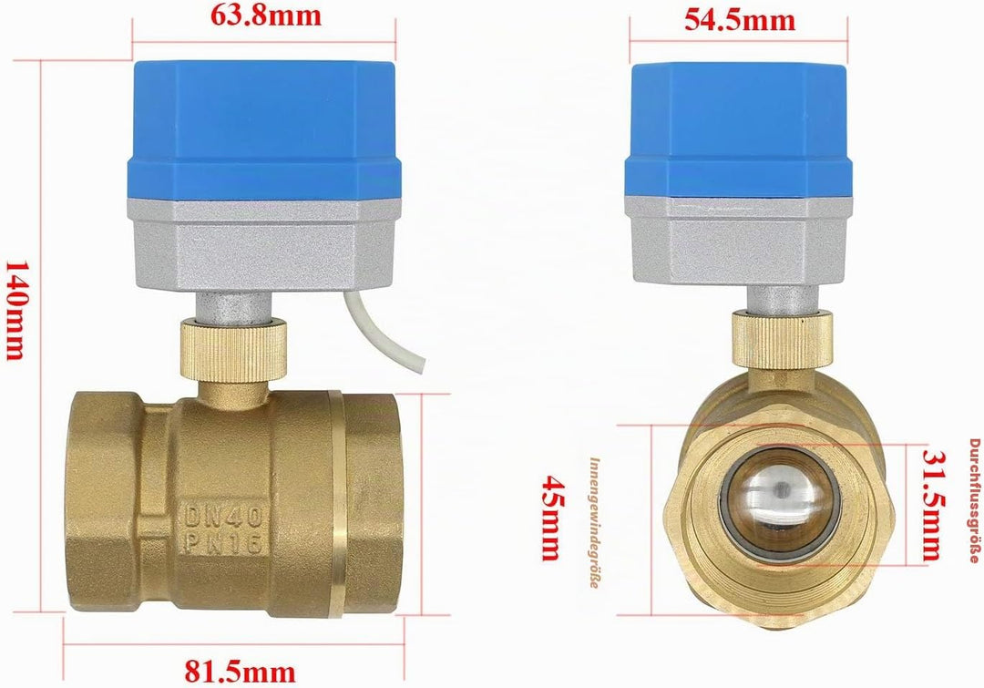 2 Modi - 2 wege motorkugelhahn 12v zonenventil 2 wege ventil elektrisch 1/2 3/4 1 1-1/4 1-1/2 2 zoll