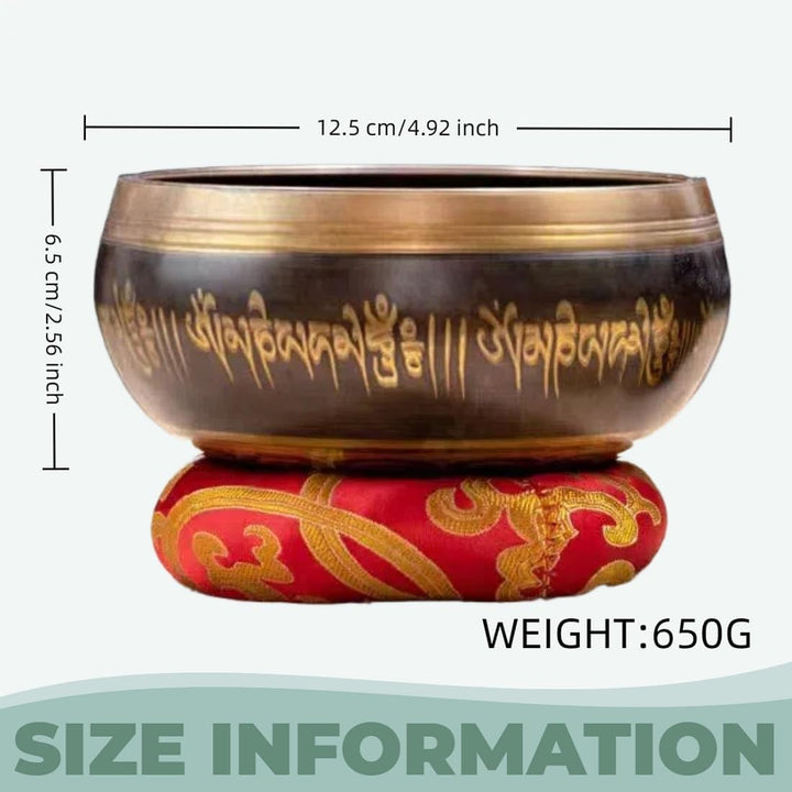 Klangschalen Set, Tibetische Meditation Stressabbau, Zen-Dekor, Schale handgefertigt in Nepal für He