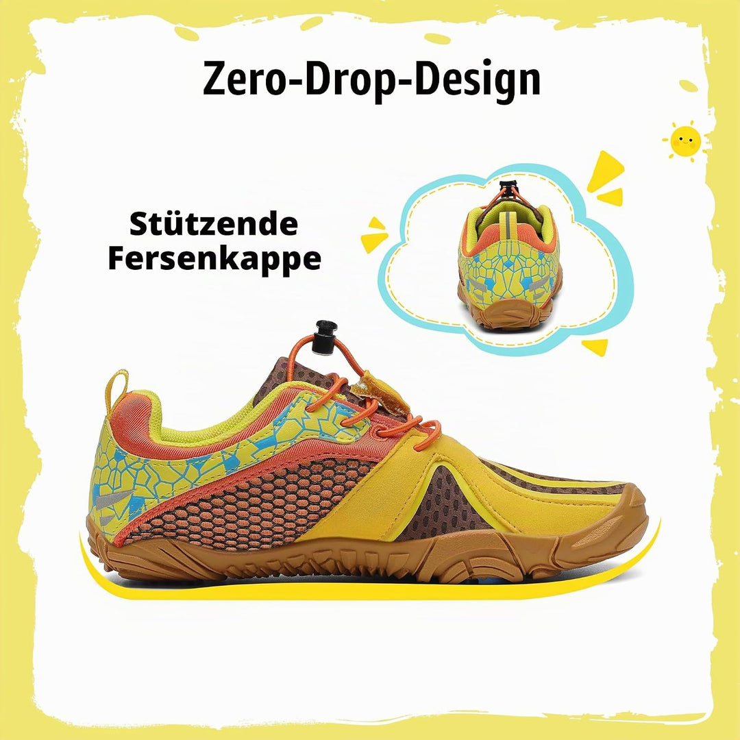 SAGUARO Barfussschuhe Kinder Outdoor Sport Barfuss Schuhe für Jungen Mädchen Gr.24-36 24 EU Gelb, 24