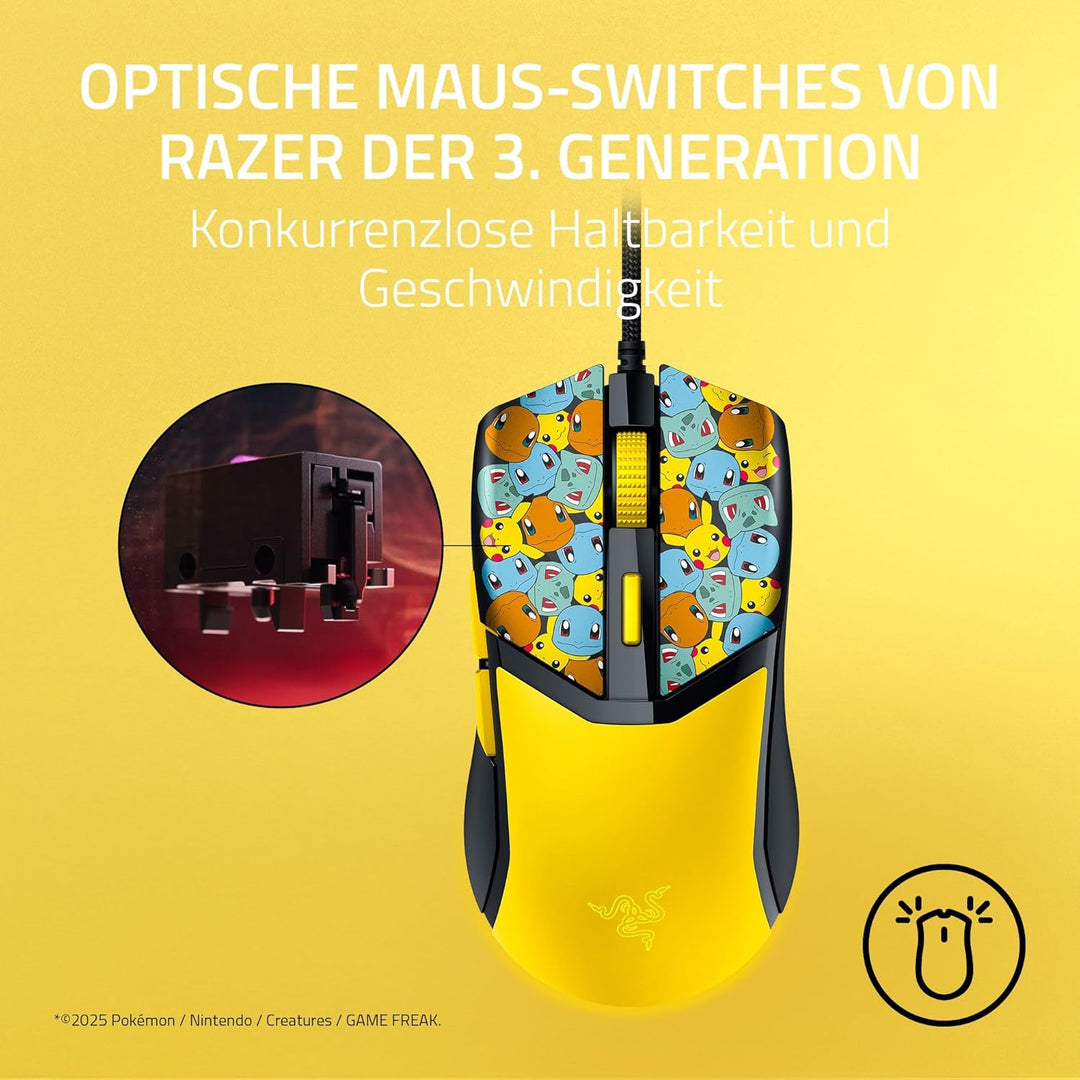 Razer Cobra Pokémon Edition - Leichte kabelgebundene Gaming-Maus - 8500 DPI Sensor - 58g - optische