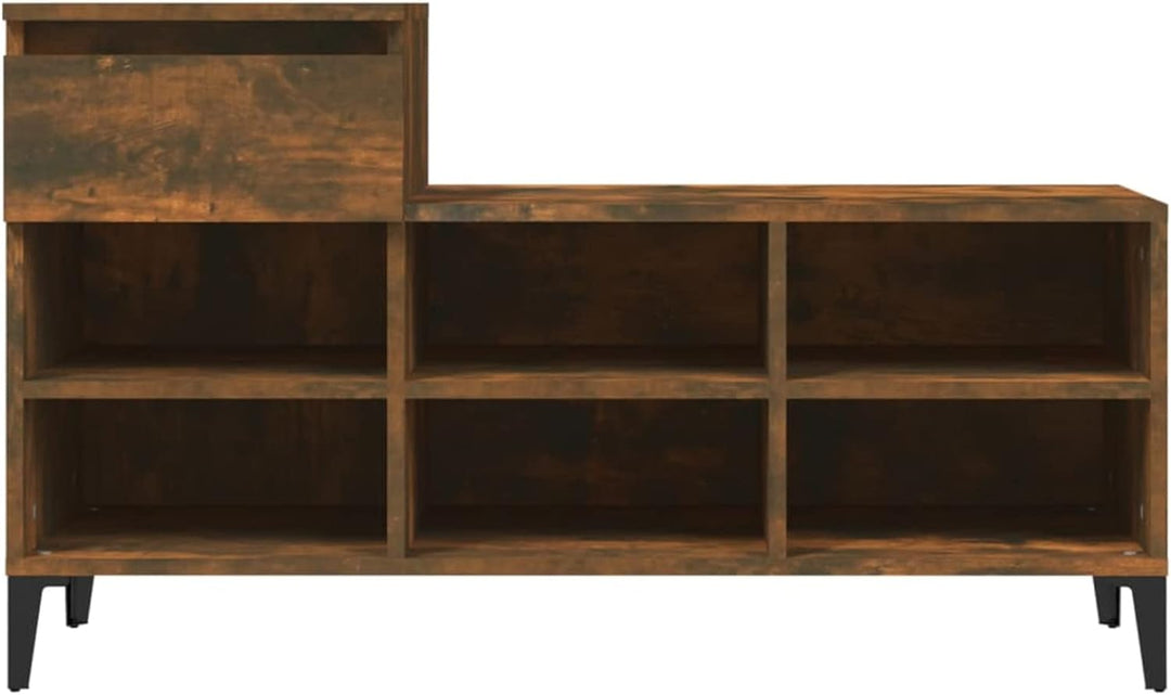 Tidyard Schuhbank, Schuhregal Schuhschrank mit Schublade und 6 Fächer, Schuhaufbewahrung, Sitzbank,