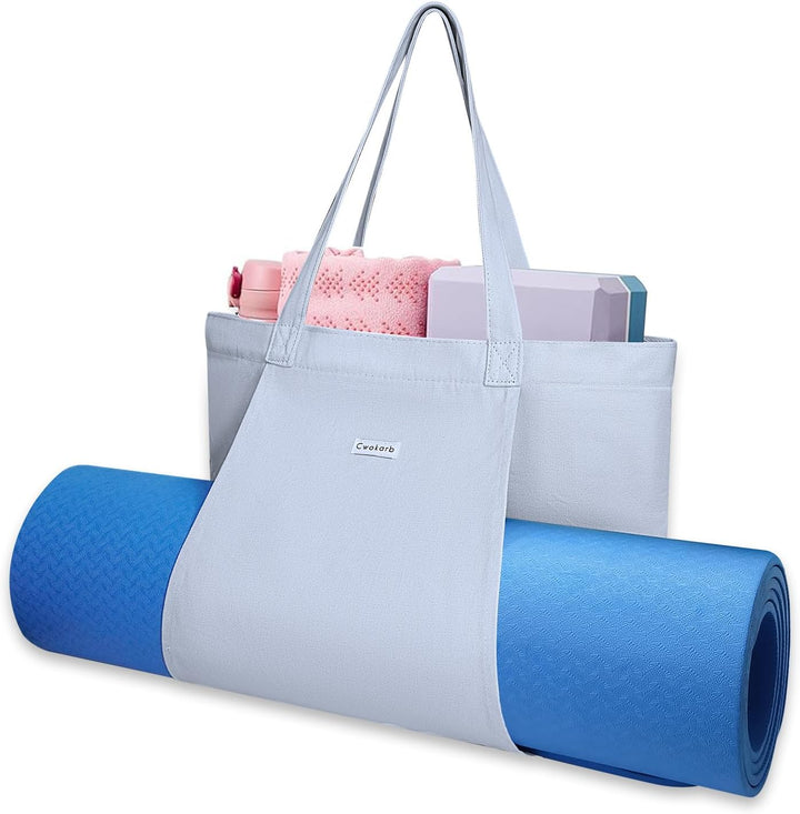 Yogatasche Damen mit Nassfach, Flaschenhalter und Durchgehendem Reissverschluss,Matte Einfach Heraus