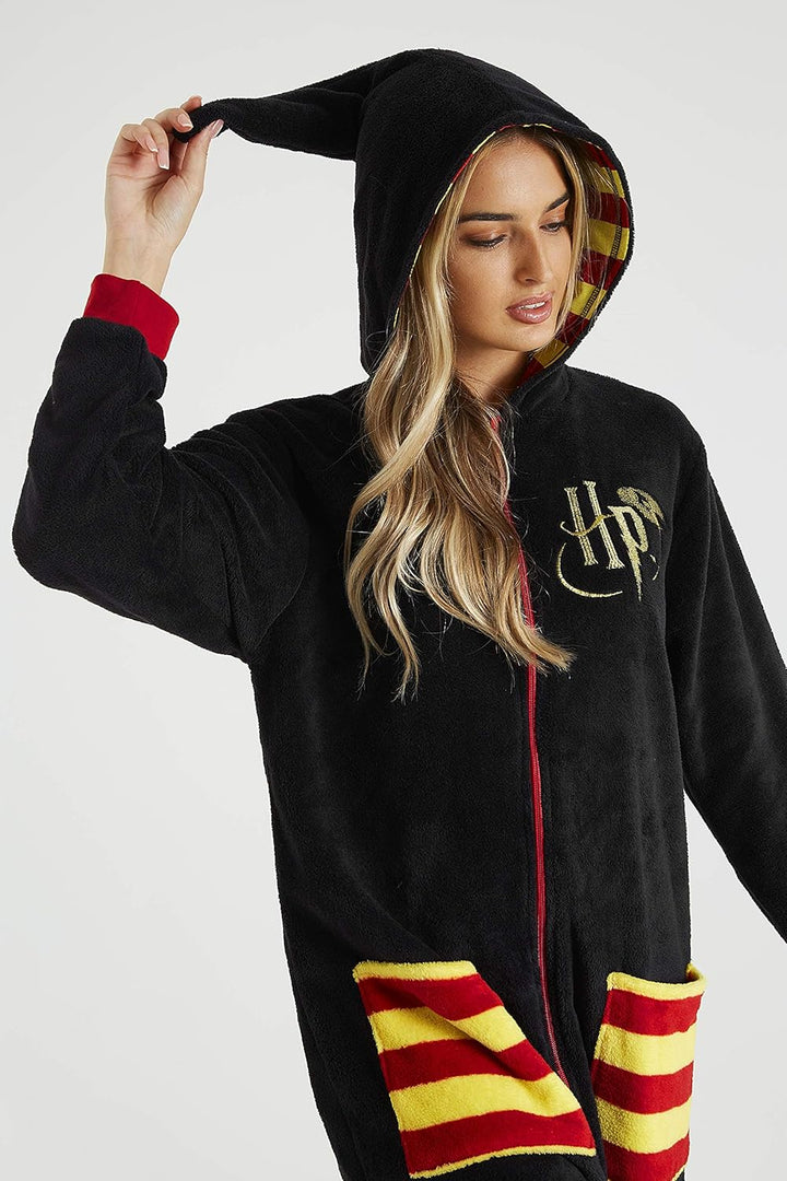 Harry Potter Jumpsuit, Overall Onesie Damen und Herren, Fleece Schlafoverall Einteiler, One Piece Ha