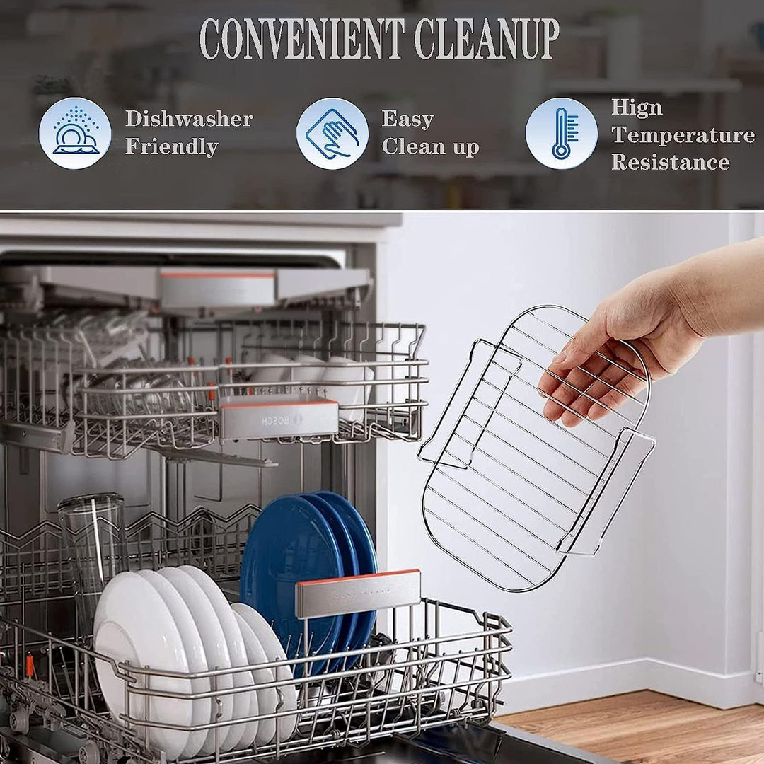 Ninja Heissluftfritteusen-Zubehör 10er Set inklusive Silikon-Unterlage & Dual-Luftfritteusen-Racks &