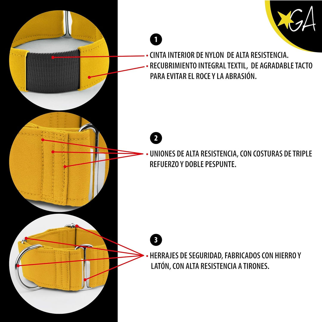 Galguita 0634438823230 Hundehalsband Star, M, rosa