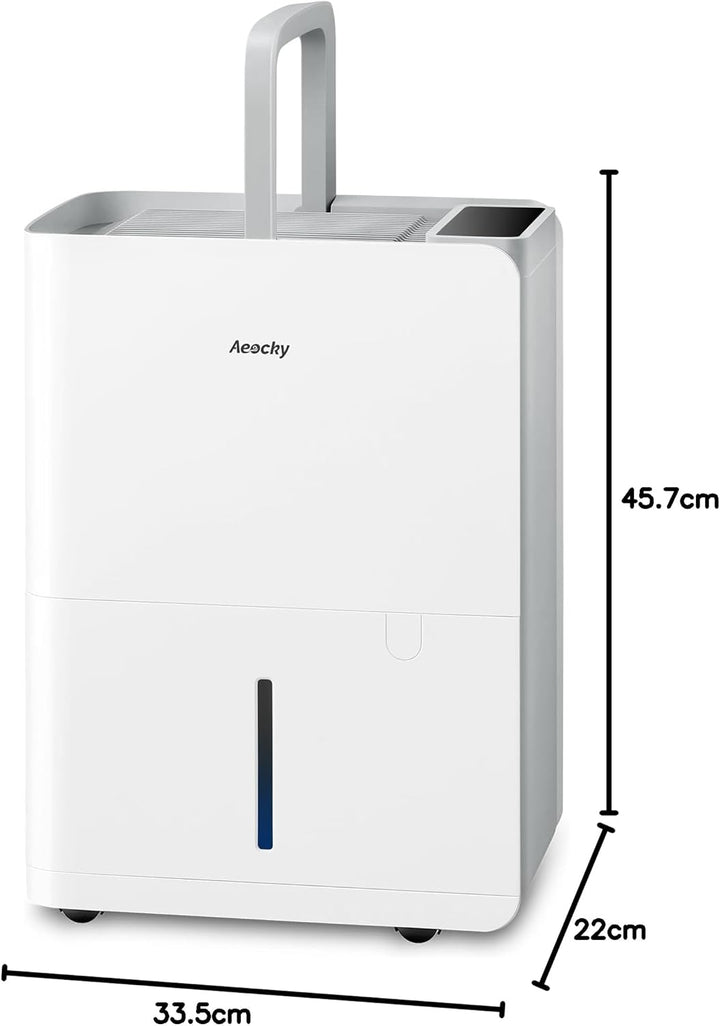 Max 25L/d, luftentfeuchter elektrisch, AEOCKY Raumgrösse ca.200m³(50m²), Smart Luftentfeuchter mit A
