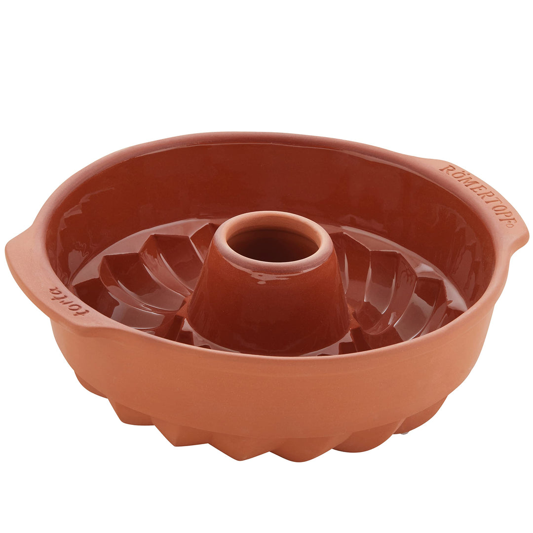 Römertopf Kuchenform Kranz Keramikform aus Naturton Ø 27,5cm 27,5 cm Kranz Form, 27,5 cm Kranz Form