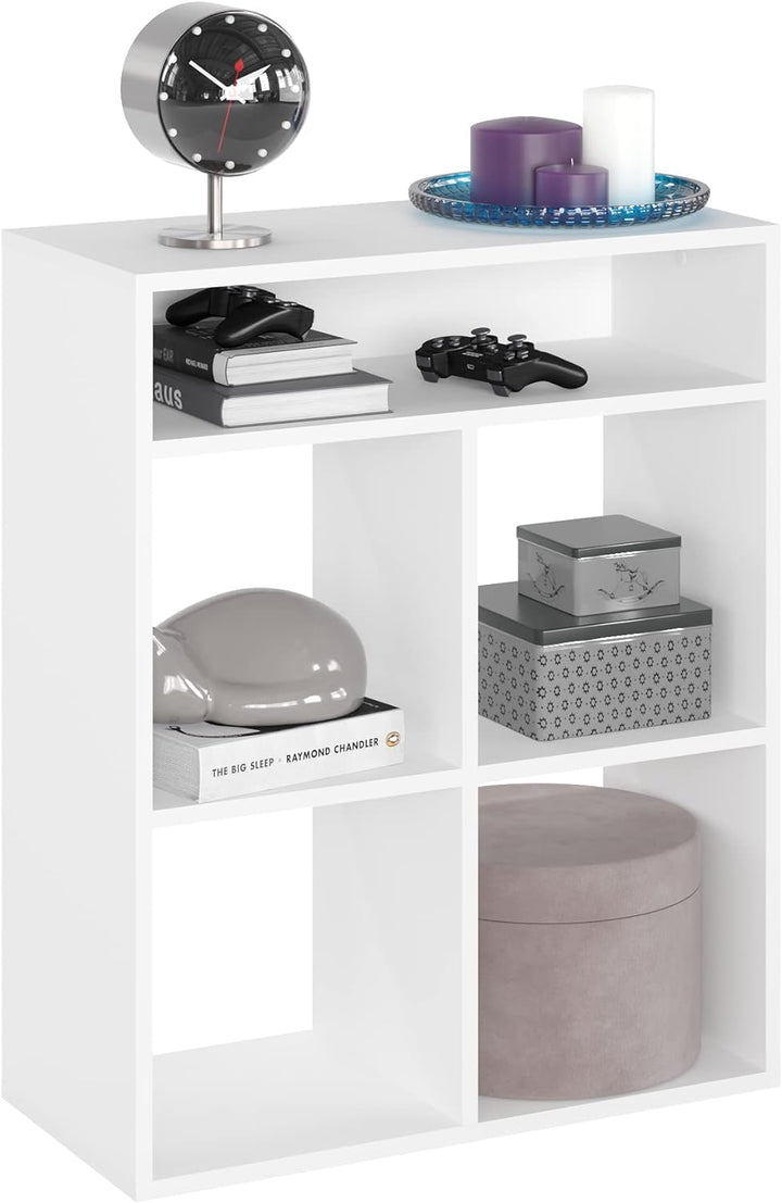 KOMTO Regal Weiss - Bücherregal Standregal Würfelregal Büroregal 65,8 х 30,7 х 80,4 cm Bücherschrank