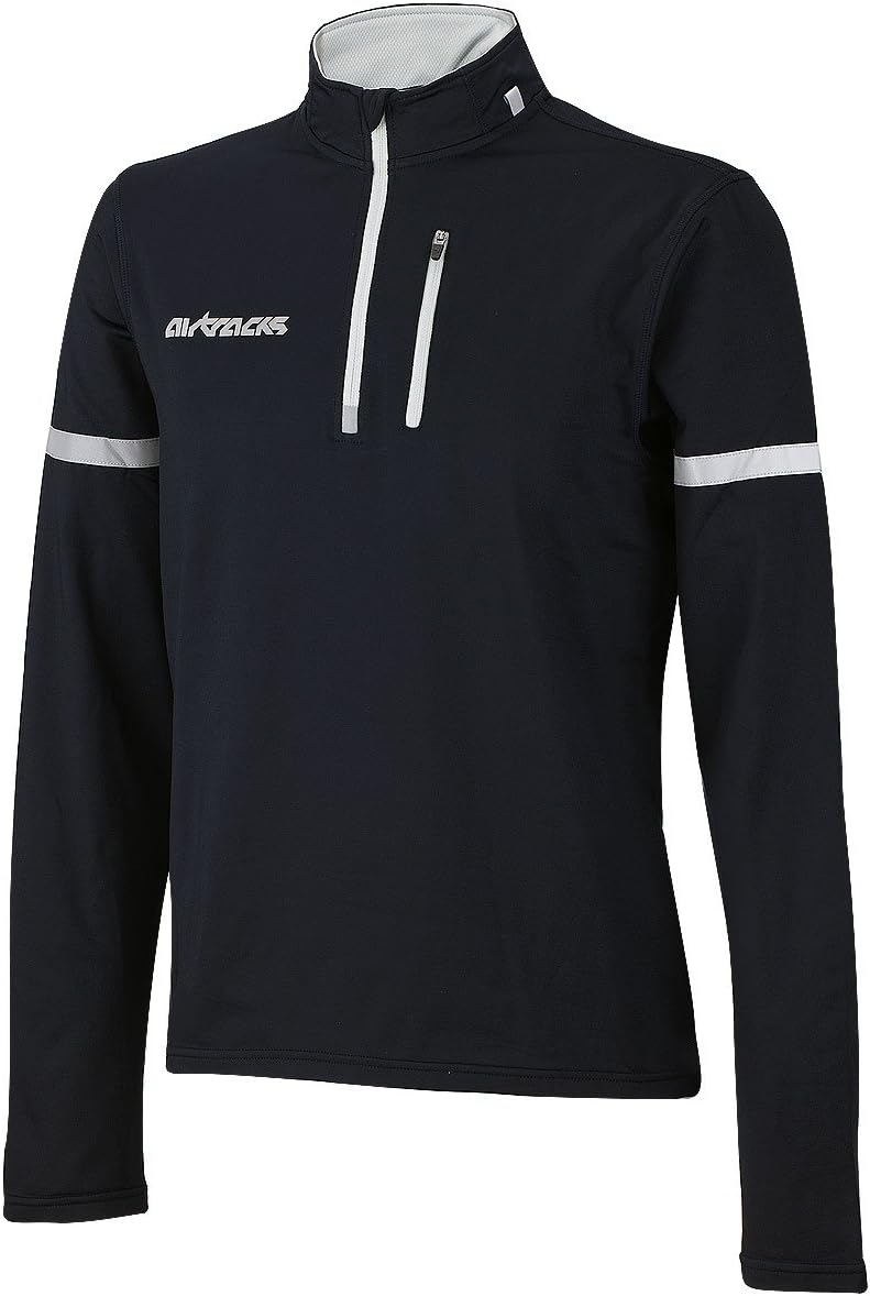 Airtracks Herren Winter Funktions Laufset - Thermo Laufhose Lang + Thermo Laufshirt Langarm Pro - Wa