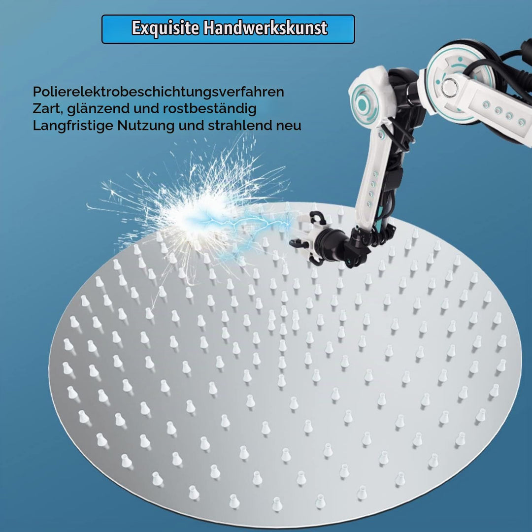 Ohotecy 12 Zoll (30cm) Regendusche Duschkopf Edelstahl-Duschkopf Regenduschkopf aus Edelstahl mit An