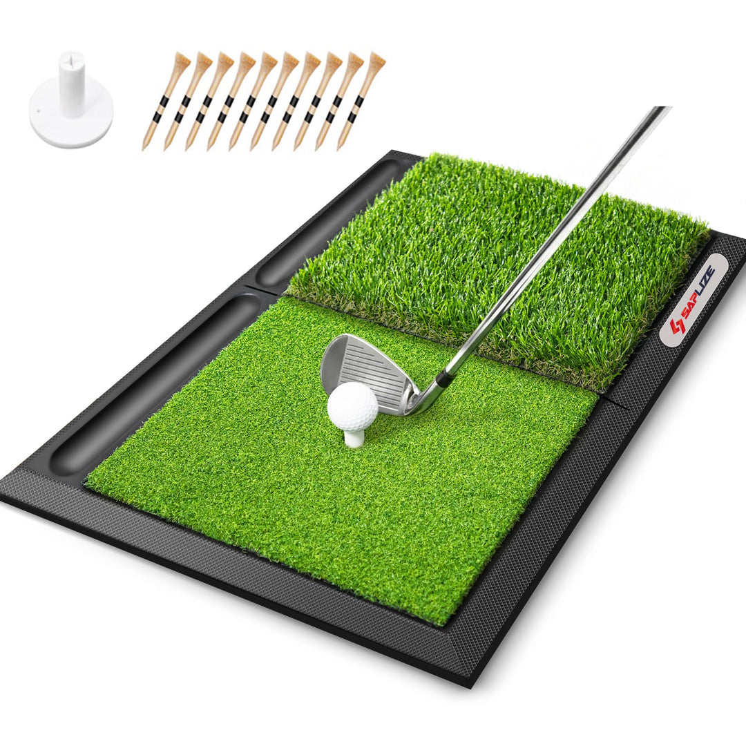 SAPLIZE Grosse Faltbare Golf-Schlagmatte, Enge Lie, Rough und Fairway für Driving, Chipping und Putt