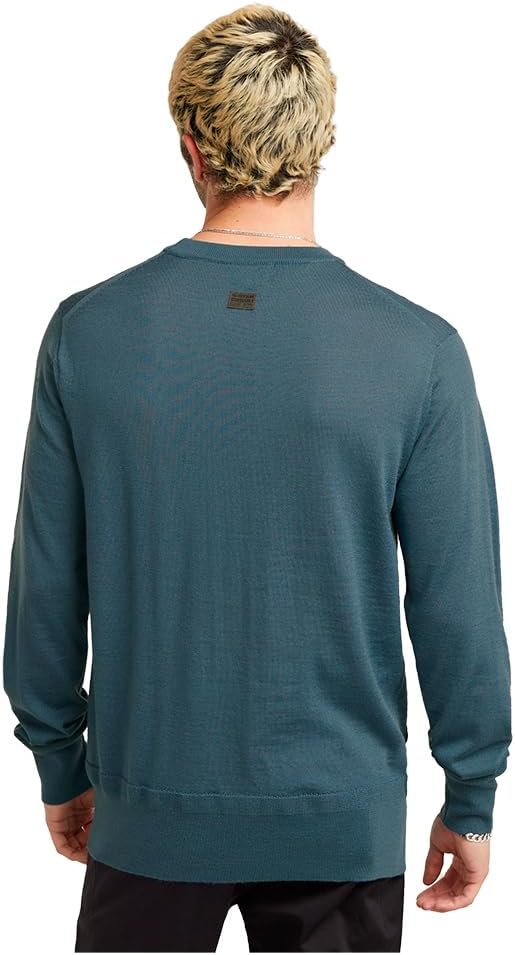 G-STAR Herren Premium Core Knitted Sweater M Blau (Avio D25174-d847-1820), M Blau (Avio D25174-d847-