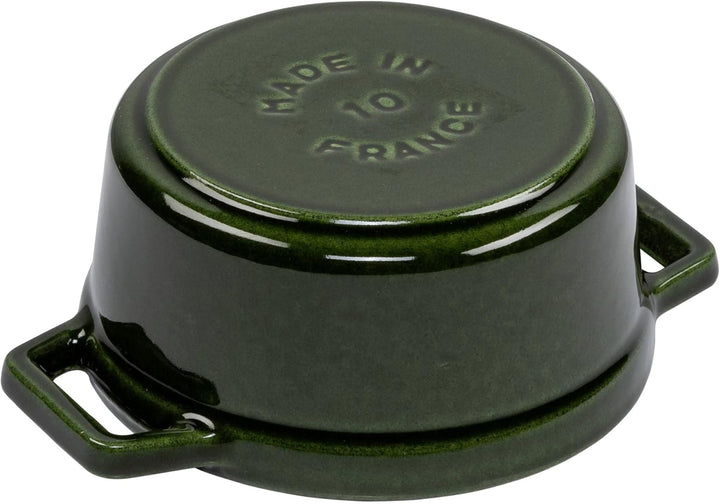 Staub 40509-804-0 Mini Cocotte, rund mit Deckel 10 cm, 0,25 L, induktionsgeeignet, mit mattschwarzer