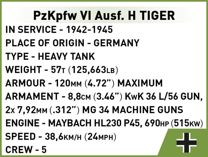COBI 2710 Tiger Bausteine, Wüstensand Single, Single
