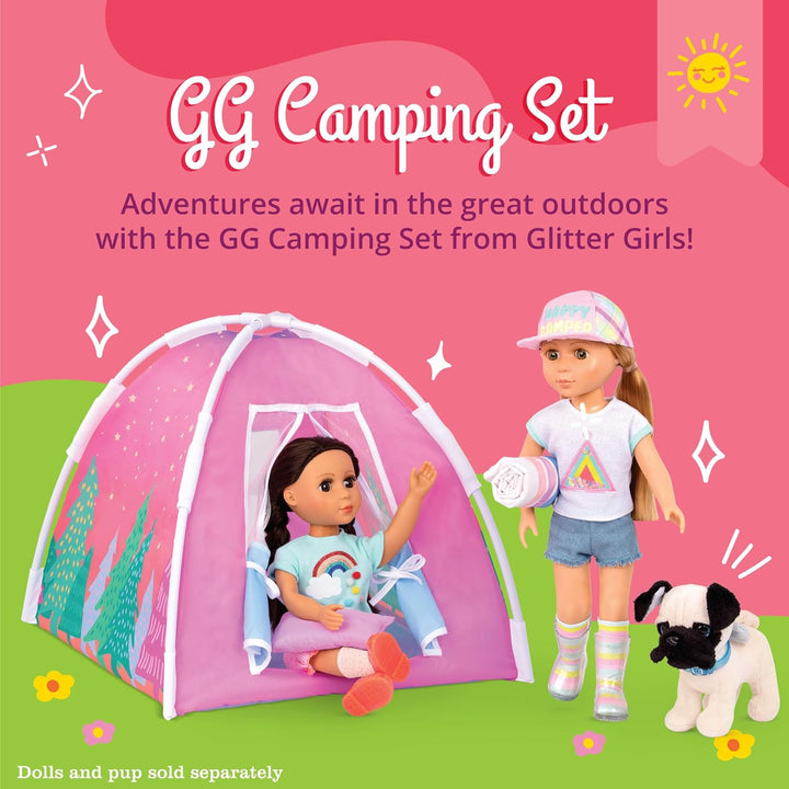 Glitter Girls - GG Camping Set - Campingset - Spielzelt & Regenbogen-Schlafsack - Outdoor-Abenteuer-