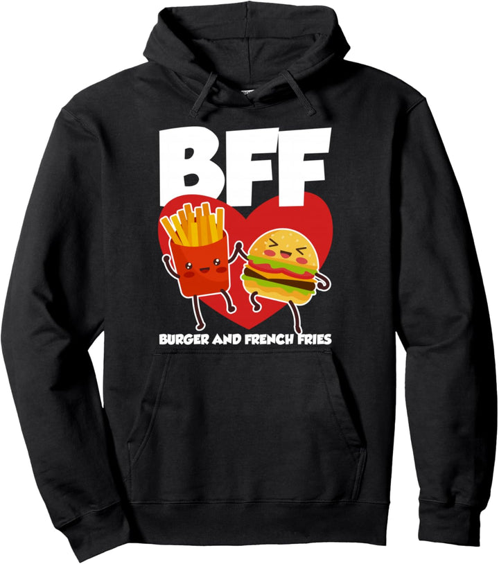 BFF Burger und Pommes Frites Pullover Hoodie