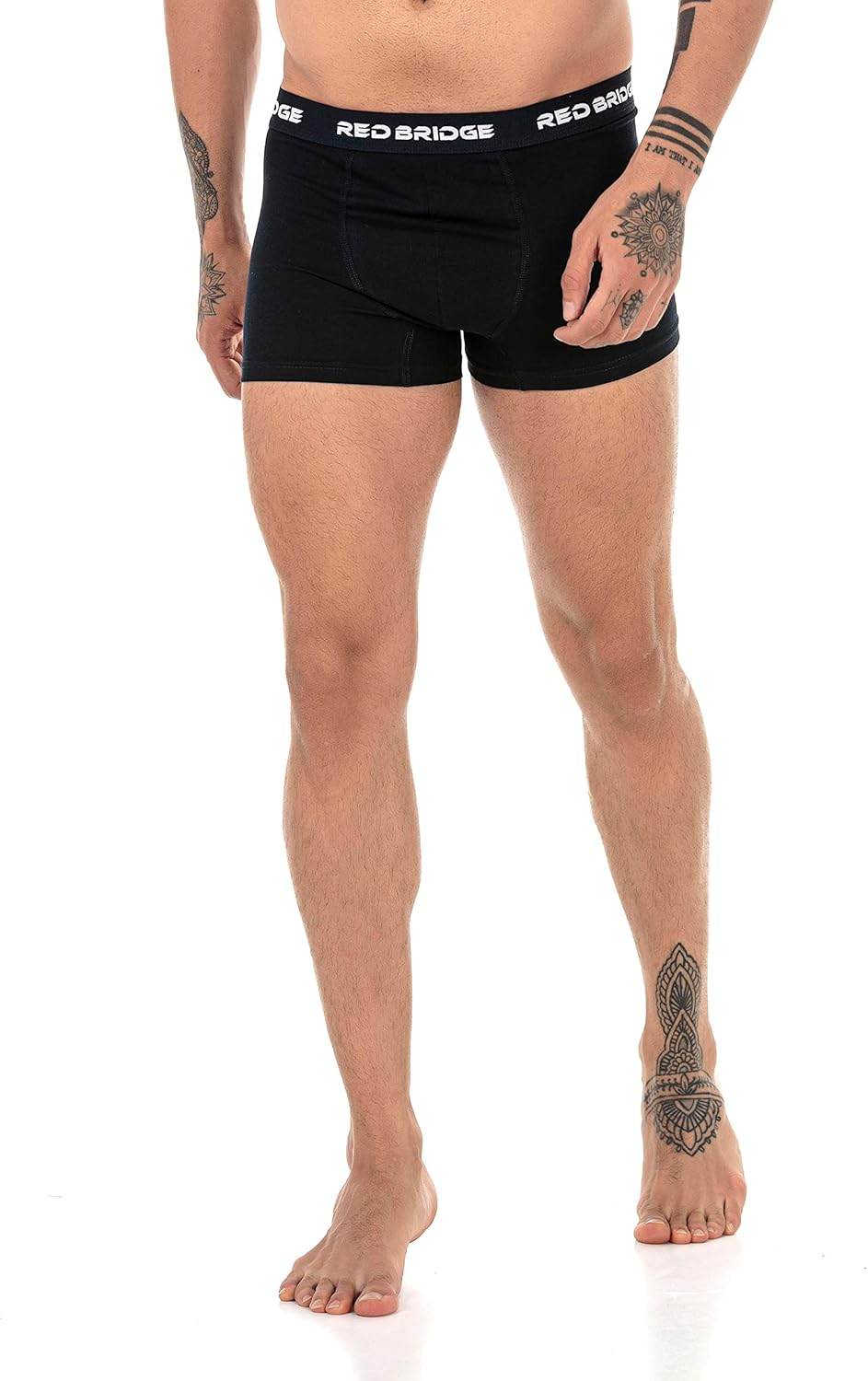 Redbridge Herren Boxershorts Set – 6er Pack enganliegende Unterhosen aus Baumwolle – Elastischer Bun