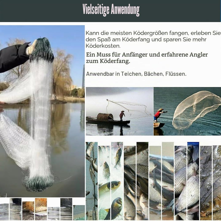 Duokon 50m Länge 1,5m Höhe DREI Schichten Schweres Fischernetz mit Float Fishing Zubehör Sink Net 4