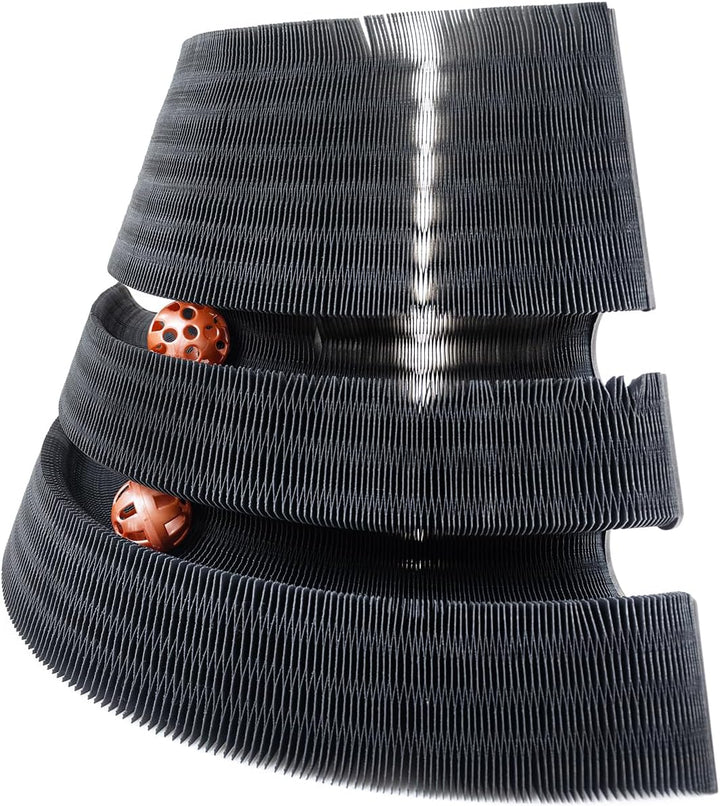CanadianCat Company | Kratzspielzeug Treetop - Kratzpappe mit Spielbällen - schwarz | Ø 27,5 x 28 cm