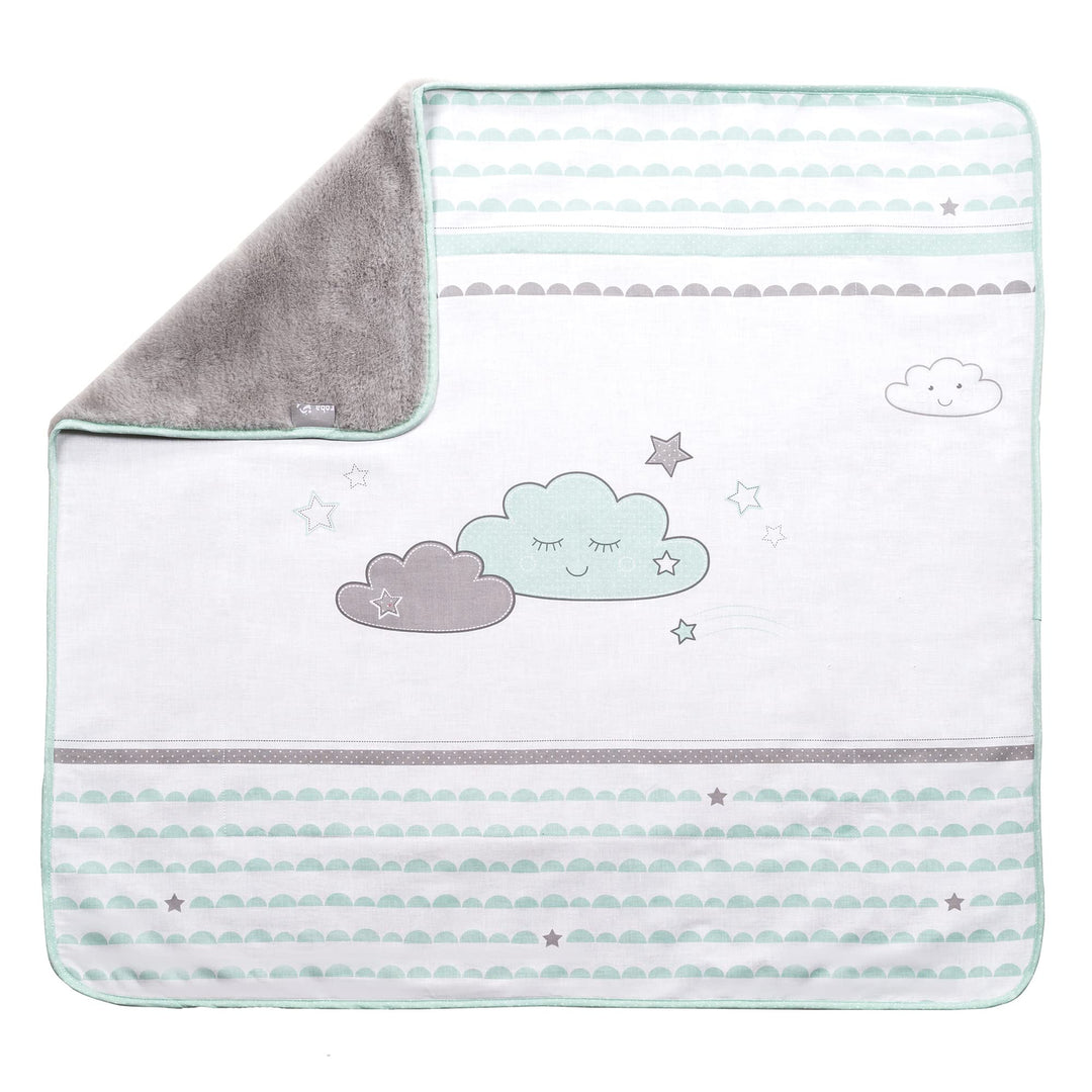 roba Babydecke Happy Cloud - Kuscheldecke 80 x 80 cm zum Schlafen, Krabbeln & Spielen - Baby Decke 2