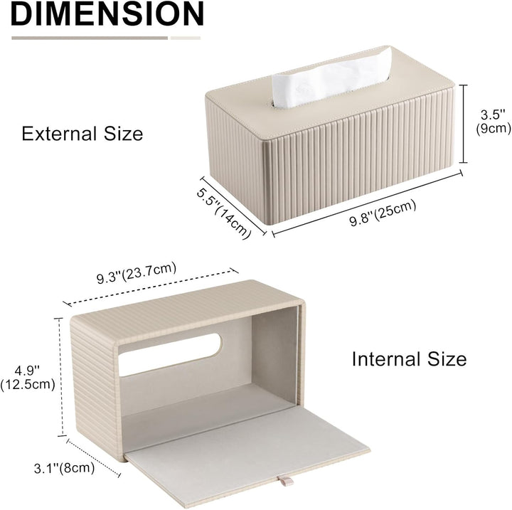 KINGFOM Kosmetiktücherbox Taschentuchbox, Rechteckige Tissue Box Tücherbox für Wohnzimmer, Badezimme