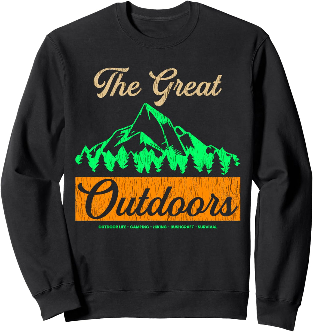 Retro Machen Sie eine Wanderung im Freien Bergbär Wanderer Sweatshirt