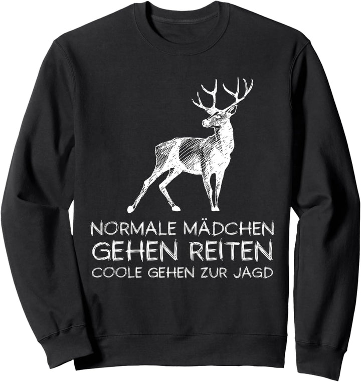 Mädchen Jagd Jäger Hirsch Jägerin Jagen Sweatshirt