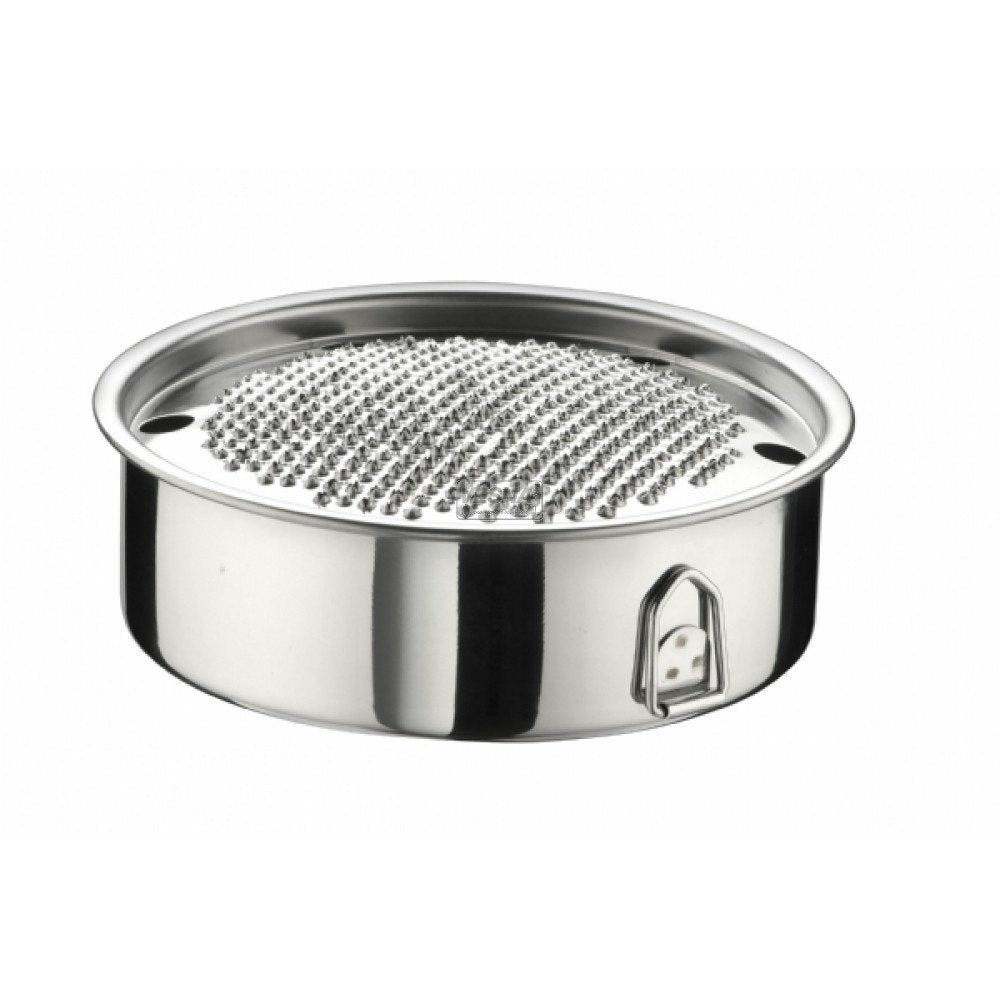 Edelstahl Profi Käsereibe mit Unterteil 20 cm Ø von "Pinti Inox"