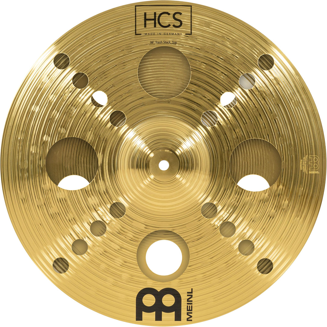 Meinl Cymbals HCS Trash Stack 16 Zoll (Video) Schlagzeug Becken (40,64cm) Messing, Traditionelles Fi