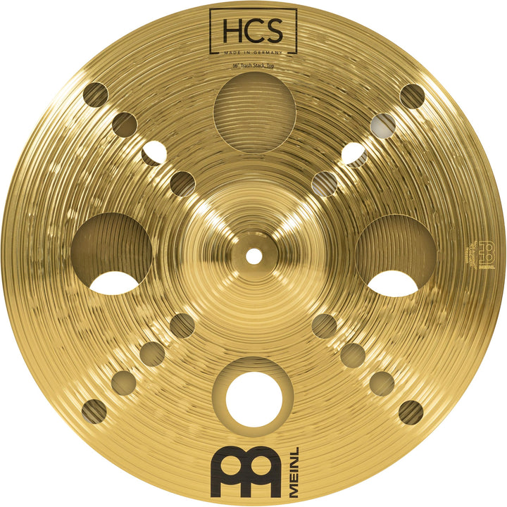 Meinl Cymbals HCS Trash Stack 16 Zoll (Video) Schlagzeug Becken (40,64cm) Messing, Traditionelles Fi