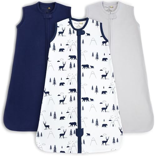 Mama Cheetah Baby-Schlafsack, 0,5 Tog, Bio-Baumwolle, tragbare Decke mit Zwei-Wege-Reissverschluss,