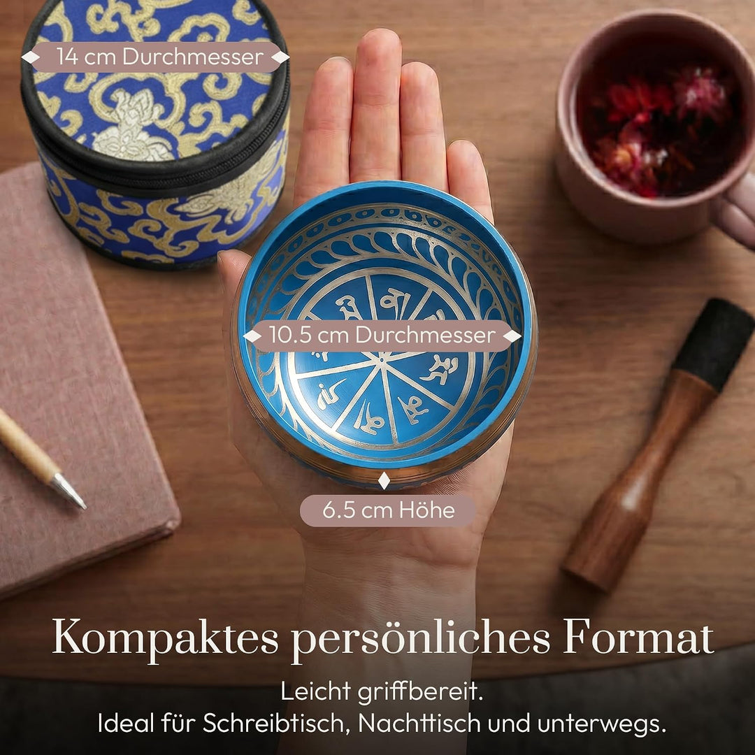 Klangschale – Handgefertigtes Klangschalen Set – Perfekt für Meditation und Klangtherapie – Ideal al